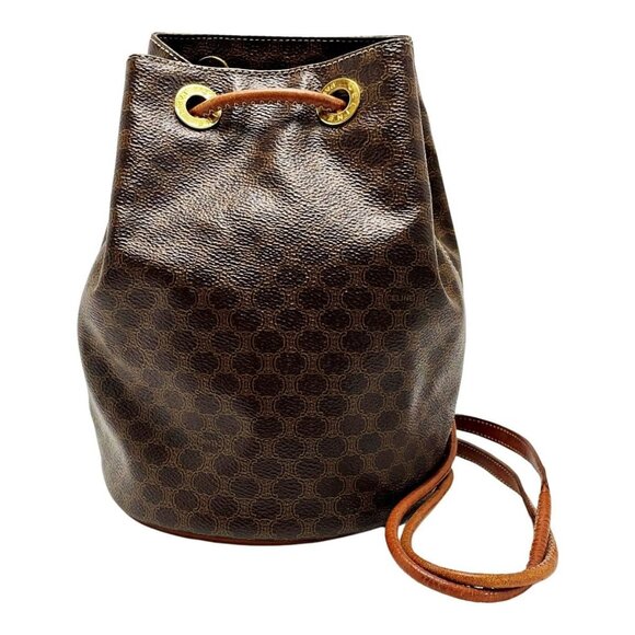 Celine Macadam Pattern T06 Brown Backpack Vintage Leather main image 5